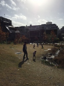 皆でやりとりをして決めた念願の公園に到着！