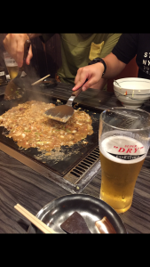 月島でもんじゃ焼き